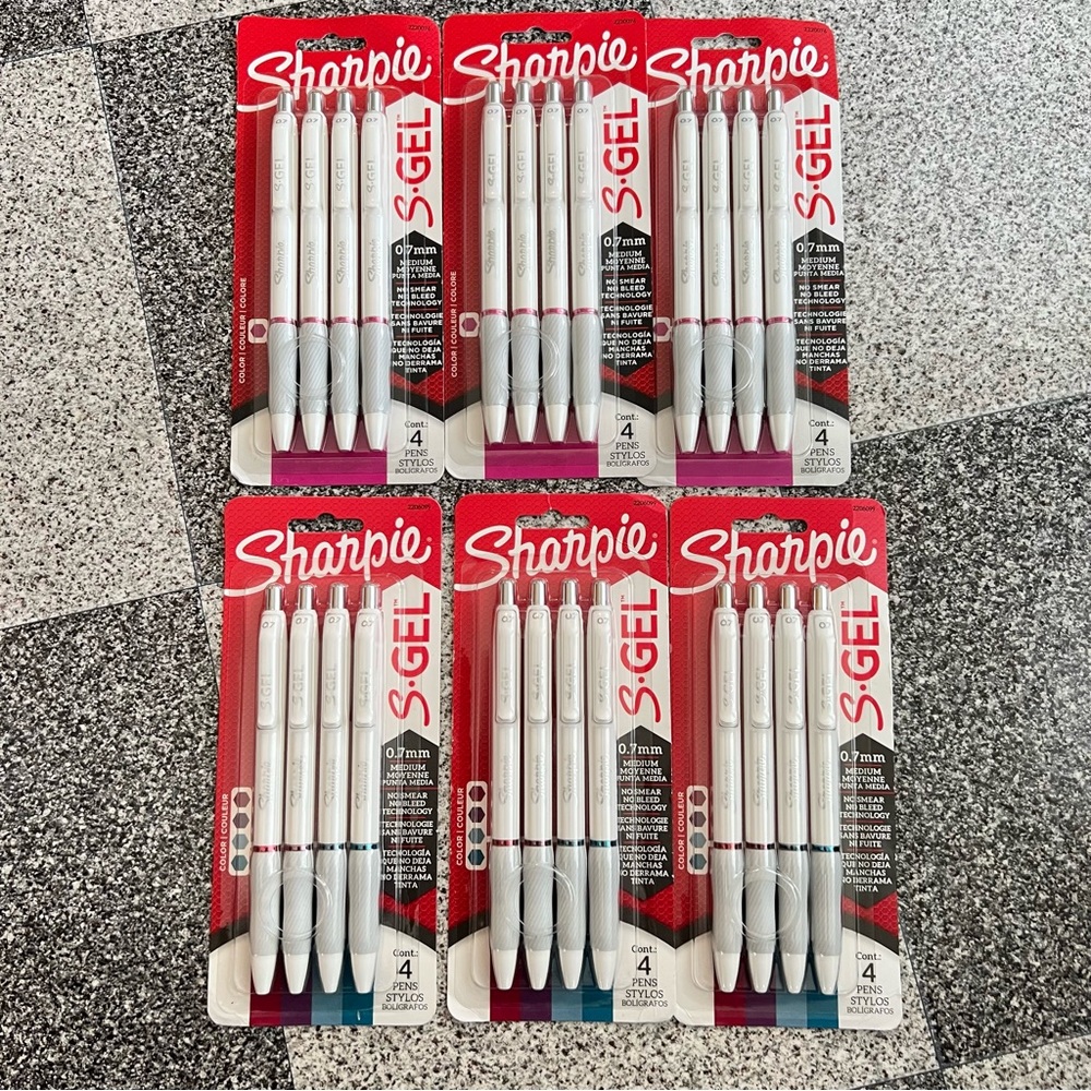 Sharpie S-Gel Retractable Gel Pens - Pack of 24 Mixed Colors
